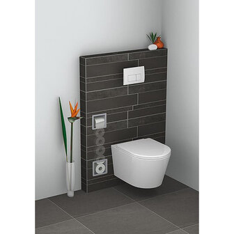 Inbouw toilet- en reserverolhouder RVS