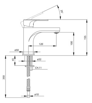 Cinca - wastafelkraan chroom CN5302-51