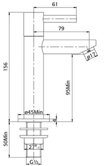 Duero - fonteinkraan inox DU3038-52