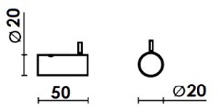 Duero  Handdoekhaak zwart mat DU5019-29