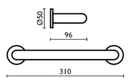 Duero  beugel  wit mat DU5020-03