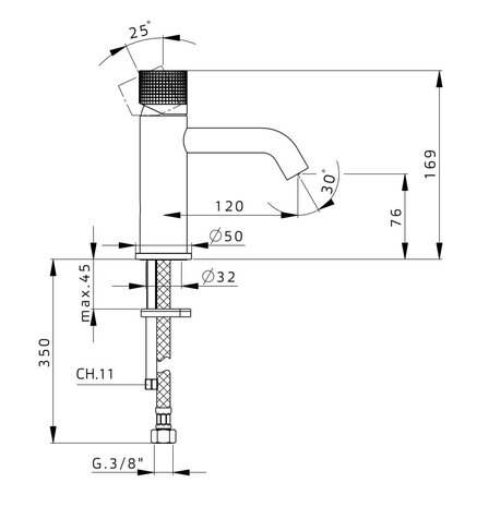 Esla - wastafelkraan inox ES5883-52